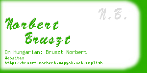 norbert bruszt business card